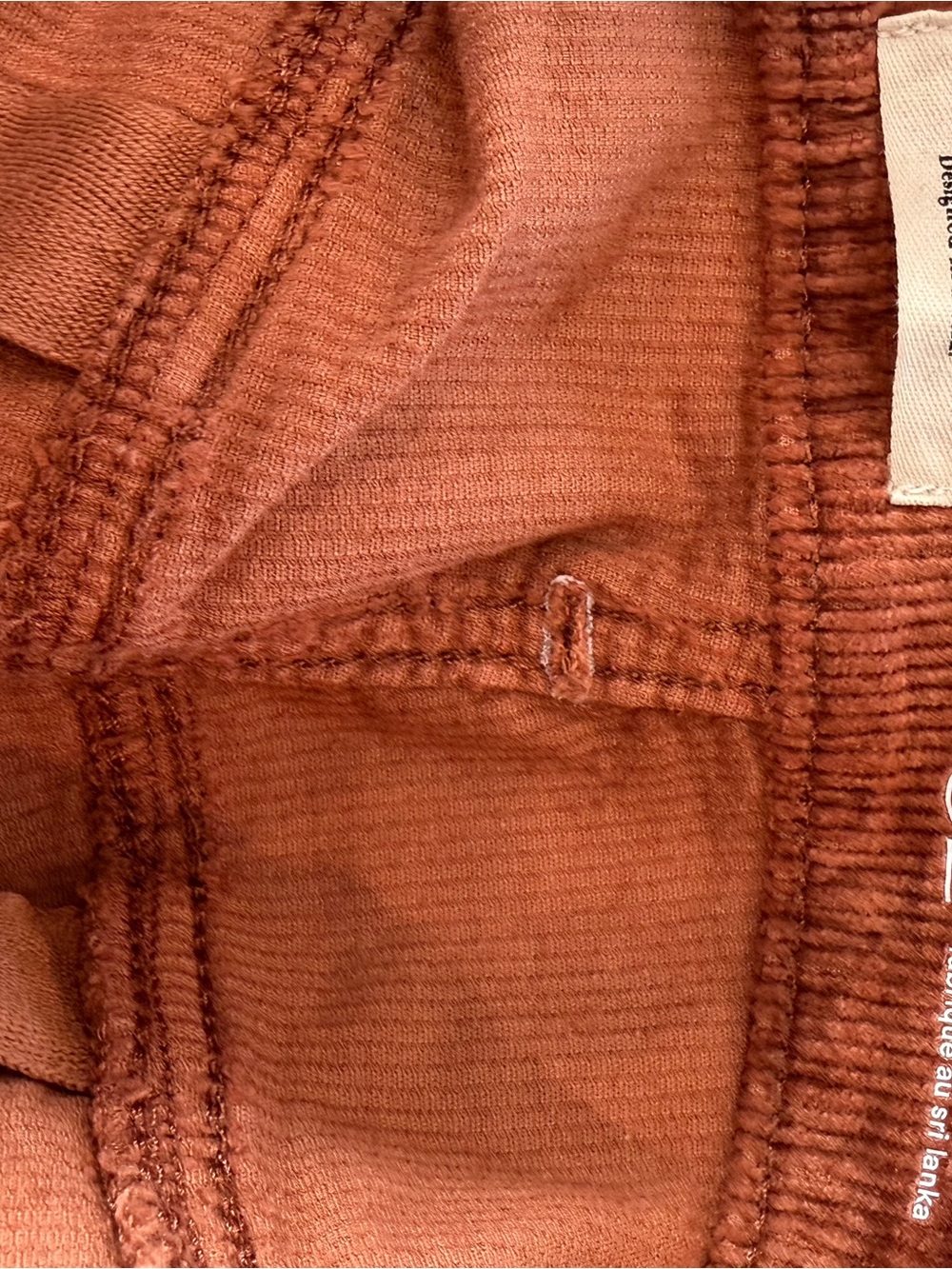 32 Pilcro Women’s Brown Corduroy Wide-Leg Pants Pockets Button Zip Solid Cotton - Picture 3 of 6